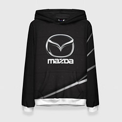 Толстовка-худи женская MAZDA, цвет: 3D-белый