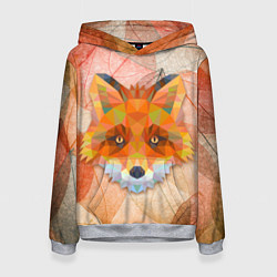 Толстовка-худи женская Fox, цвет: 3D-меланж