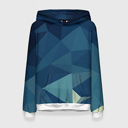 Толстовка-худи женская DARK BLUE, цвет: 3D-белый
