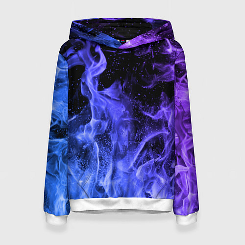 Женская толстовка ОГОНЬ / 3D-Белый – фото 1