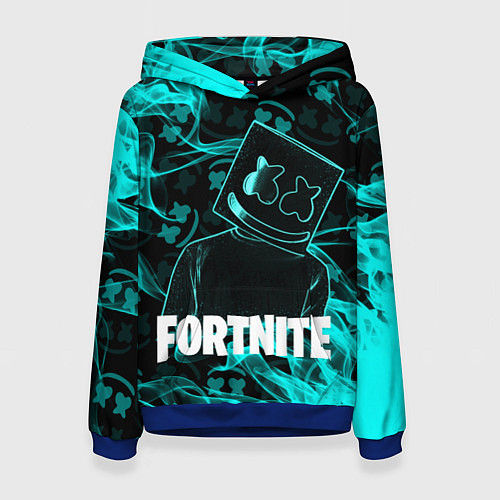 Женская толстовка Fortnite Marshmello / 3D-Синий – фото 1