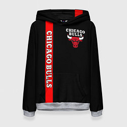 Толстовка-худи женская CHICAGO BULLS, цвет: 3D-меланж