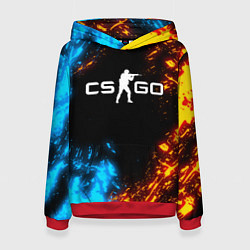 Толстовка-худи женская CS GO, цвет: 3D-красный