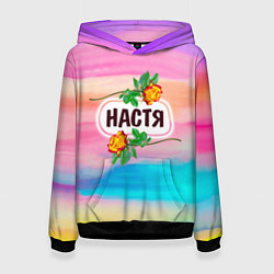Толстовка-худи женская Настя, цвет: 3D-черный