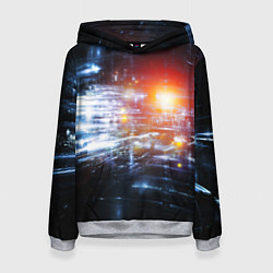 Толстовка-худи женская DIGITAL ABSTRACTION, цвет: 3D-меланж