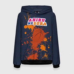 Толстовка-худи женская Ahiru no Sora, цвет: 3D-черный