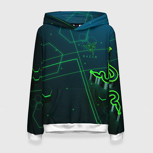 Женская толстовка RAZER CYBERSPORT / 3D-Белый – фото 1