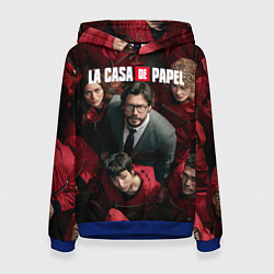 Толстовка-худи женская La Casa de Papel Z, цвет: 3D-синий
