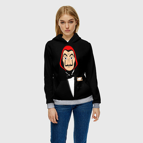 Женская толстовка Бумажный Дом / 3D-Меланж – фото 3