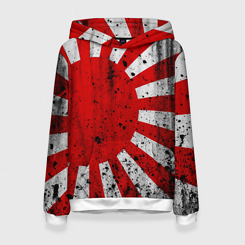Женская толстовка ЯПОНСКИЙ ФЛАГ / 3D-Белый – фото 1