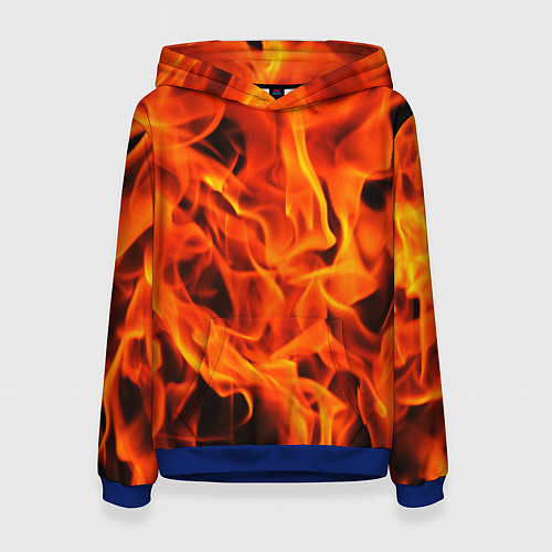 Женская толстовка ОГОНЬ / 3D-Синий – фото 1