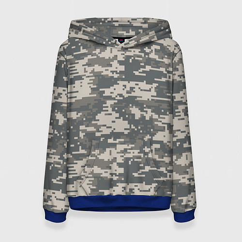 Женская толстовка Цифровой камуфляж / 3D-Синий – фото 1