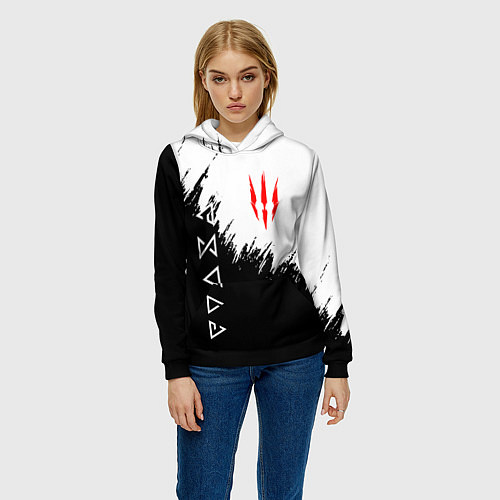Женская толстовка The Witcher / 3D-Черный – фото 3