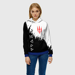 Толстовка-худи женская The Witcher, цвет: 3D-синий — фото 2