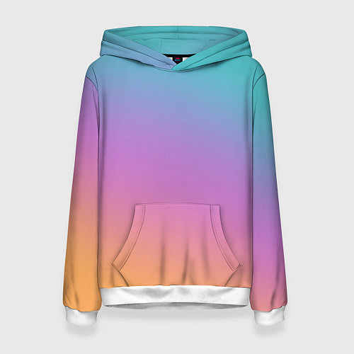 Женская толстовка Градиент / 3D-Белый – фото 1