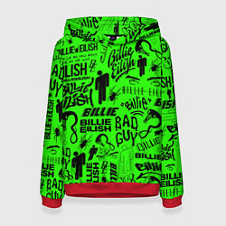 Толстовка-худи женская BILLIE EILISH БИЛЛИ АЙЛИШ, цвет: 3D-красный