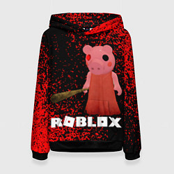 Толстовка-худи женская Roblox Piggy, цвет: 3D-черный