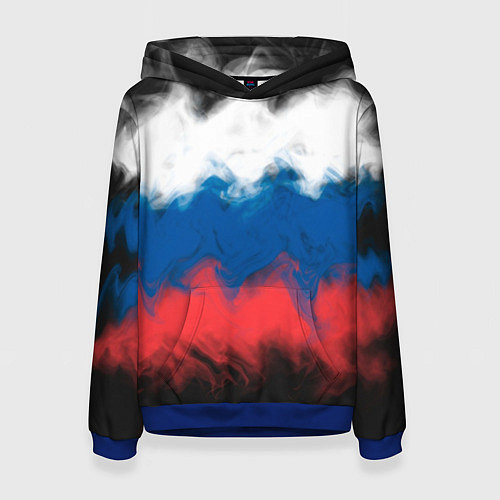 Женская толстовка Россия / 3D-Синий – фото 1