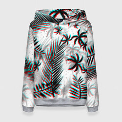 Женская толстовка ПАЛЬМЫ TROPICAL GLITCH