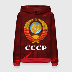 Толстовка-худи женская СССР USSR, цвет: 3D-красный