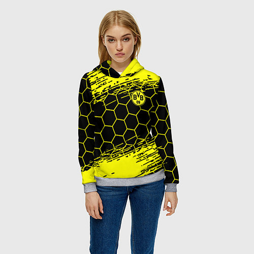 Женская толстовка BORUSSIA / 3D-Меланж – фото 3
