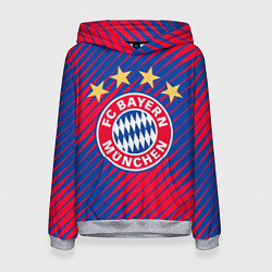 Толстовка-худи женская BAYERN MUNCHEN, цвет: 3D-меланж