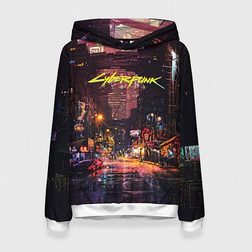 Женская толстовка CYBERPUNK 2077:КИБЕРПАНК S / 3D-Белый – фото 1