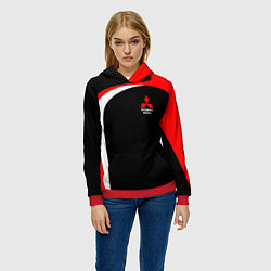 Толстовка-худи женская EVO Racer uniform, цвет: 3D-красный — фото 2