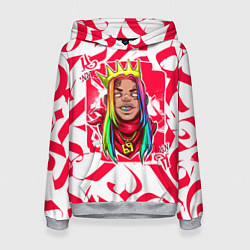 Толстовка-худи женская 6ix9ine Tekashi, цвет: 3D-меланж