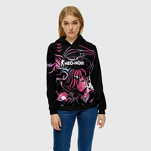 Женская толстовка Cs:go Neo-Noir cuberpunk Style киберпанк / 3D-Черный – фото 3