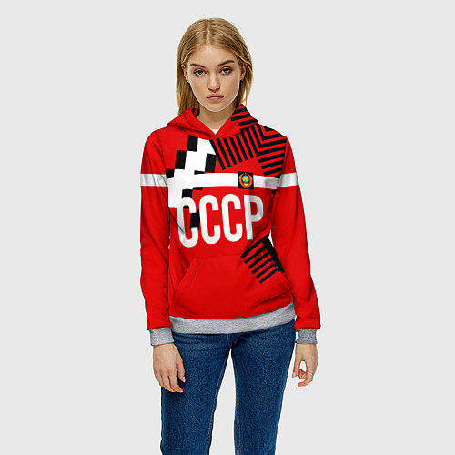 Женская толстовка Форма сборной по футболу 1991 / 3D-Меланж – фото 3