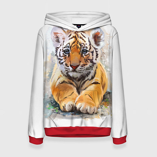 Женская толстовка Tiger Art / 3D-Красный – фото 1
