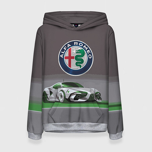 Женская толстовка Alfa Romeo motorsport / 3D-Меланж – фото 1