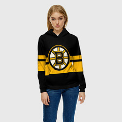 Толстовка-худи женская BOSTON BRUINS NHL, цвет: 3D-черный — фото 2