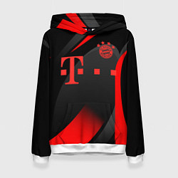 Толстовка-худи женская FC Bayern Munchen, цвет: 3D-белый