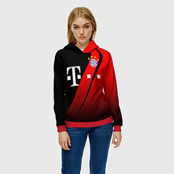 Толстовка-худи женская FC Bayern Munchen Форма, цвет: 3D-красный — фото 2