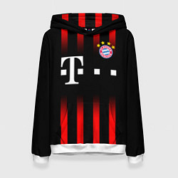 Толстовка-худи женская FC Bayern Munchen, цвет: 3D-белый