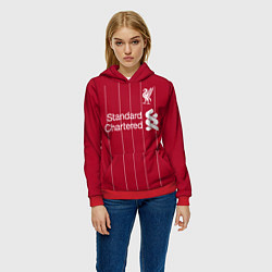 Толстовка-худи женская Liverpool FC, цвет: 3D-красный — фото 2
