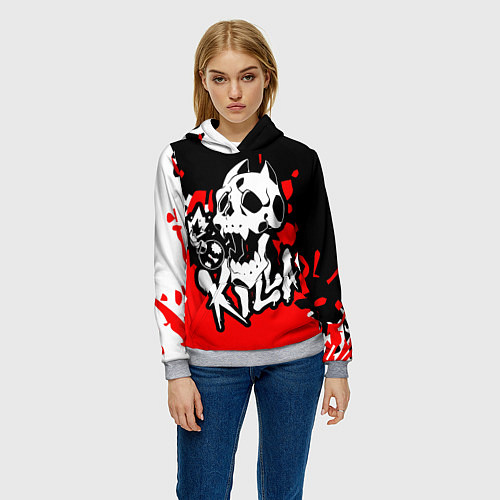 Женская толстовка KILLA / 3D-Меланж – фото 3
