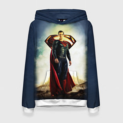 Толстовка-худи женская Superman, цвет: 3D-белый