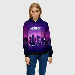 Толстовка-худи женская Detroit Become Human S, цвет: 3D-черный — фото 2