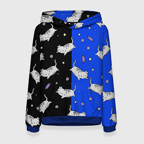 Женская толстовка КИСЫ / 3D-Синий – фото 1