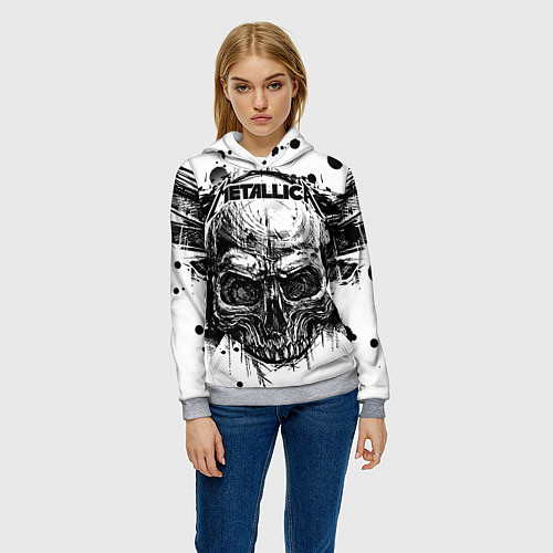 Женская толстовка Metallica / 3D-Меланж – фото 3