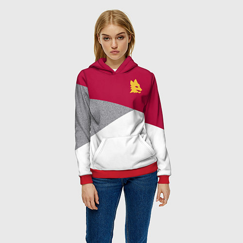Женская толстовка AS Roma Red Design 2122 / 3D-Красный – фото 3