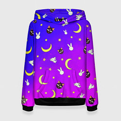 Толстовка-худи женская СЭЙЛОР МУН, цвет: 3D-черный