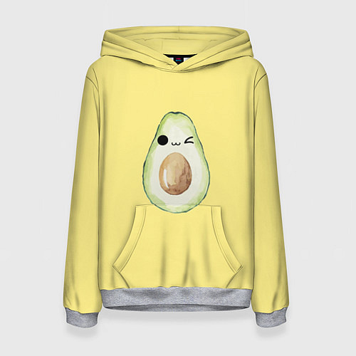 Женская толстовка Авокадо / 3D-Меланж – фото 1