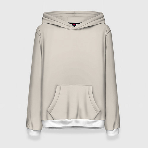 Женская толстовка Радуга v2 - бежевый / 3D-Белый – фото 1