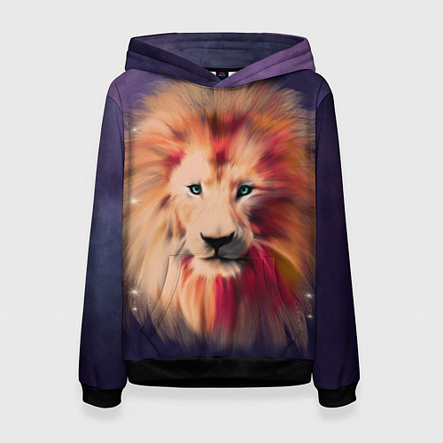 Женская толстовка Звездный Лев / 3D-Черный – фото 1