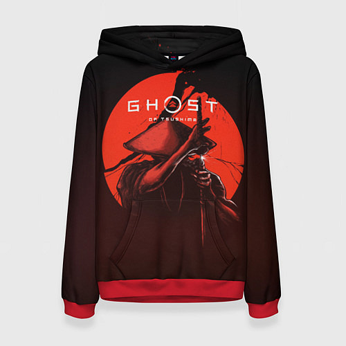 Женская толстовка Ghost of Tsushima / 3D-Красный – фото 1