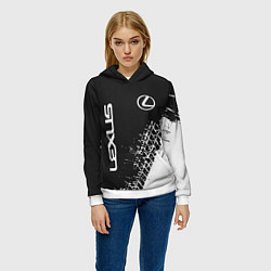 Толстовка-худи женская LEXUS ЛЕКСУС, цвет: 3D-белый — фото 2